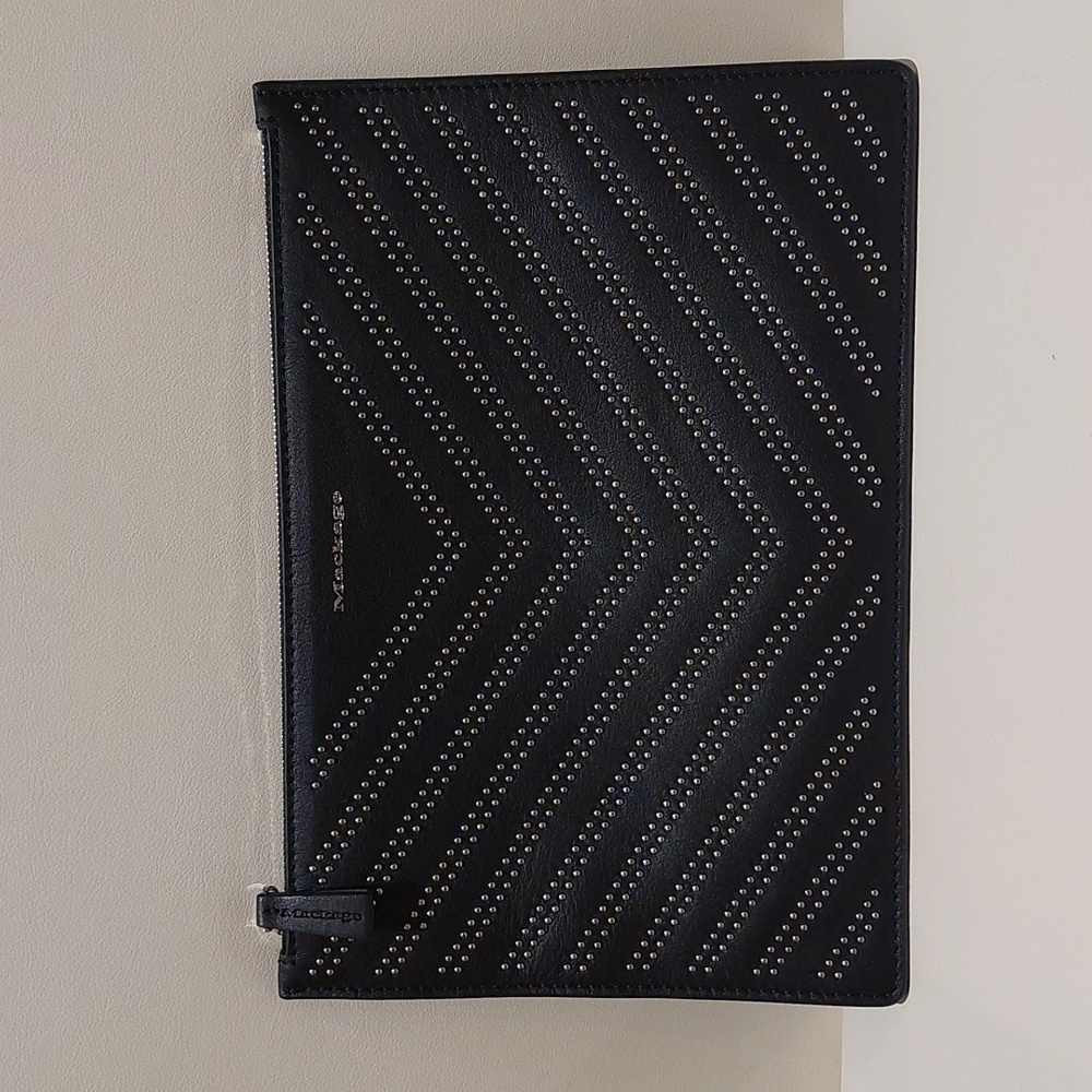 Mackage Large Black Leather Clutch
